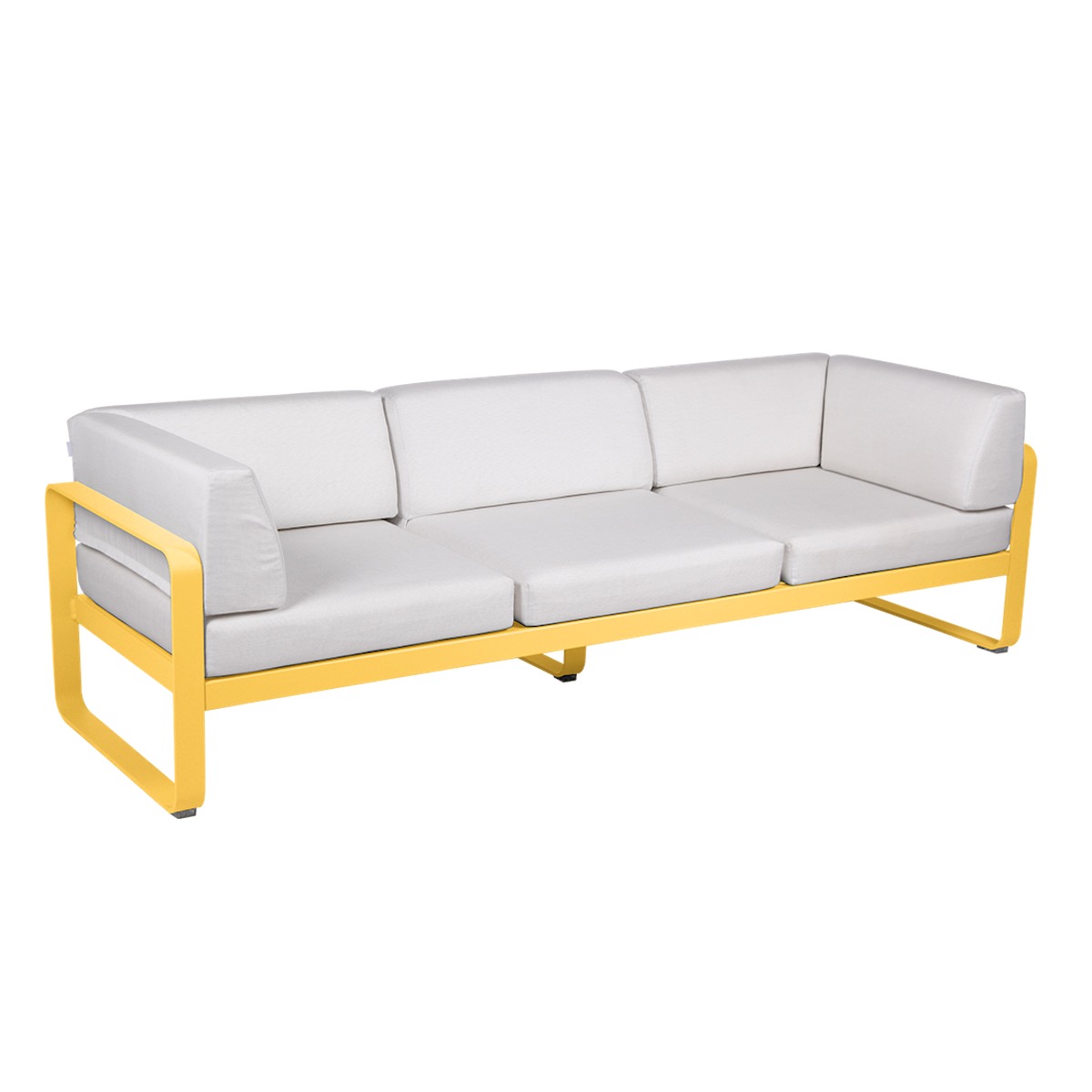 Canapé Club 3 places BELLEVIE Fermob miel NEW-blanc grisé