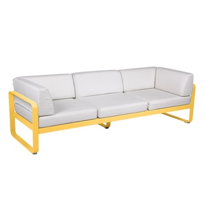 Canapé Club 3 places BELLEVIE Fermob miel NEW-blanc grisé