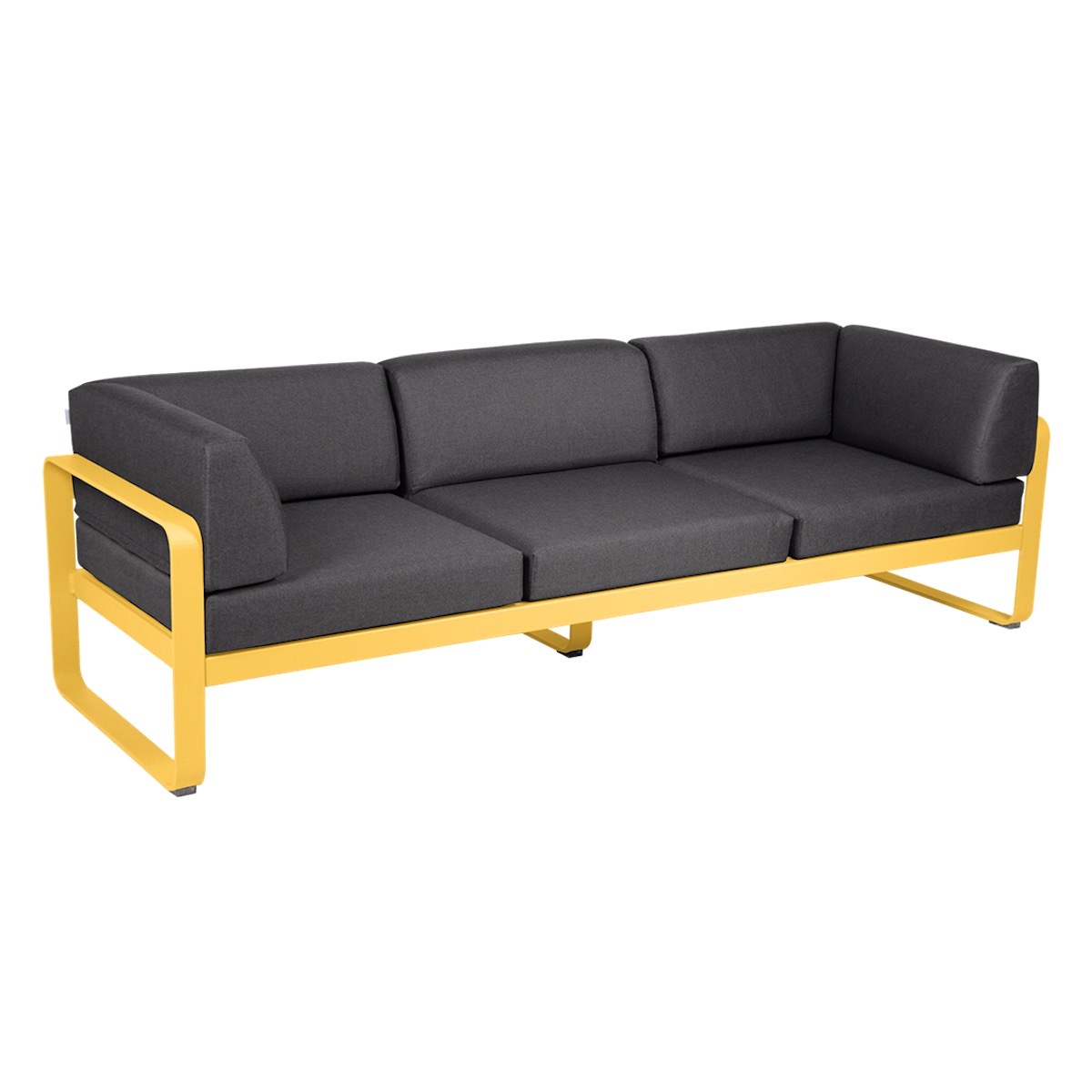 Canapé Club 3 places BELLEVIE Fermob miel NEW-gris graphite