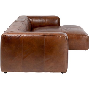 Canapé d'angle 270x170cm CUBETTO Kare Design cuir marron