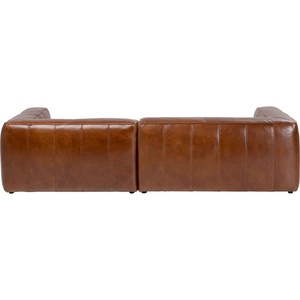 Canapé d'angle 270x170cm CUBETTO Kare Design cuir marron