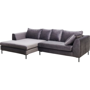 Canapé d'angle 290cm gauche GIANNA Kare Designvvelours gris