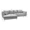 Canapé d'angle 290cm gauche GIANNA Kare Designvvelours gris