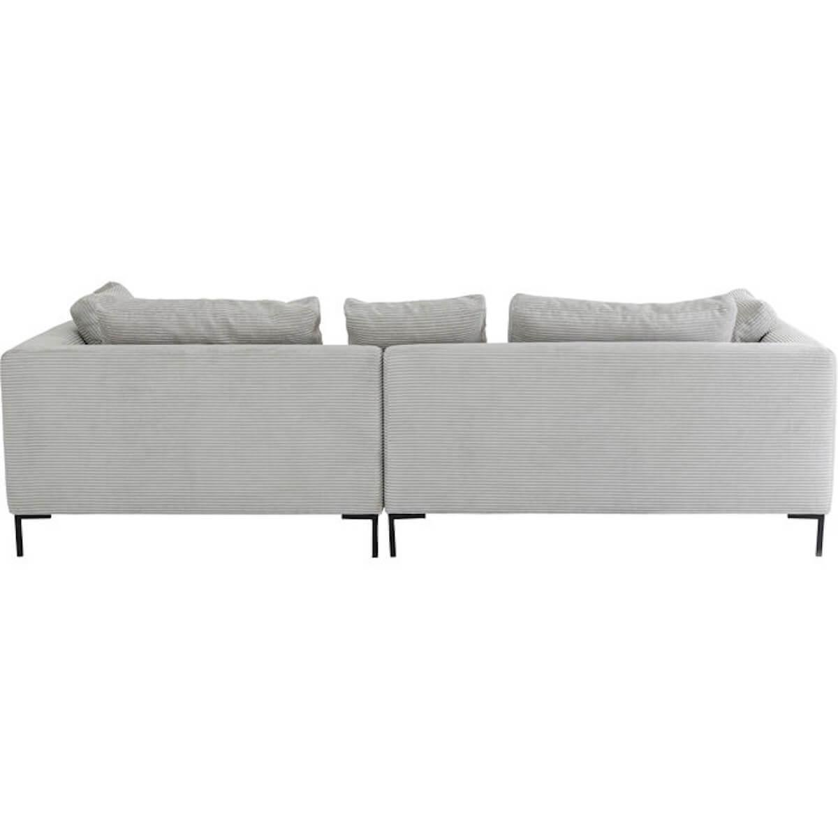 Canapé d'angle à droite GIANNI CORD Kare Design gris 