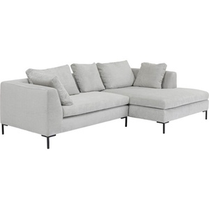 Canapé d'angle à droite GIANNI CORD Kare Design gris 