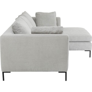 Canapé d'angle à droite GIANNI CORD Kare Design gris 
