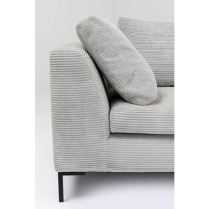 Canapé d'angle à droite GIANNI CORD Kare Design gris 