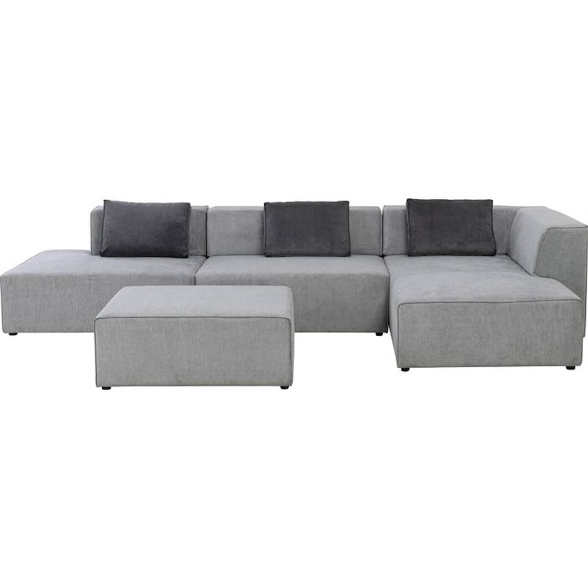 Canapé d'angle à droite INFINITY ATLANTA Kare Design gris 