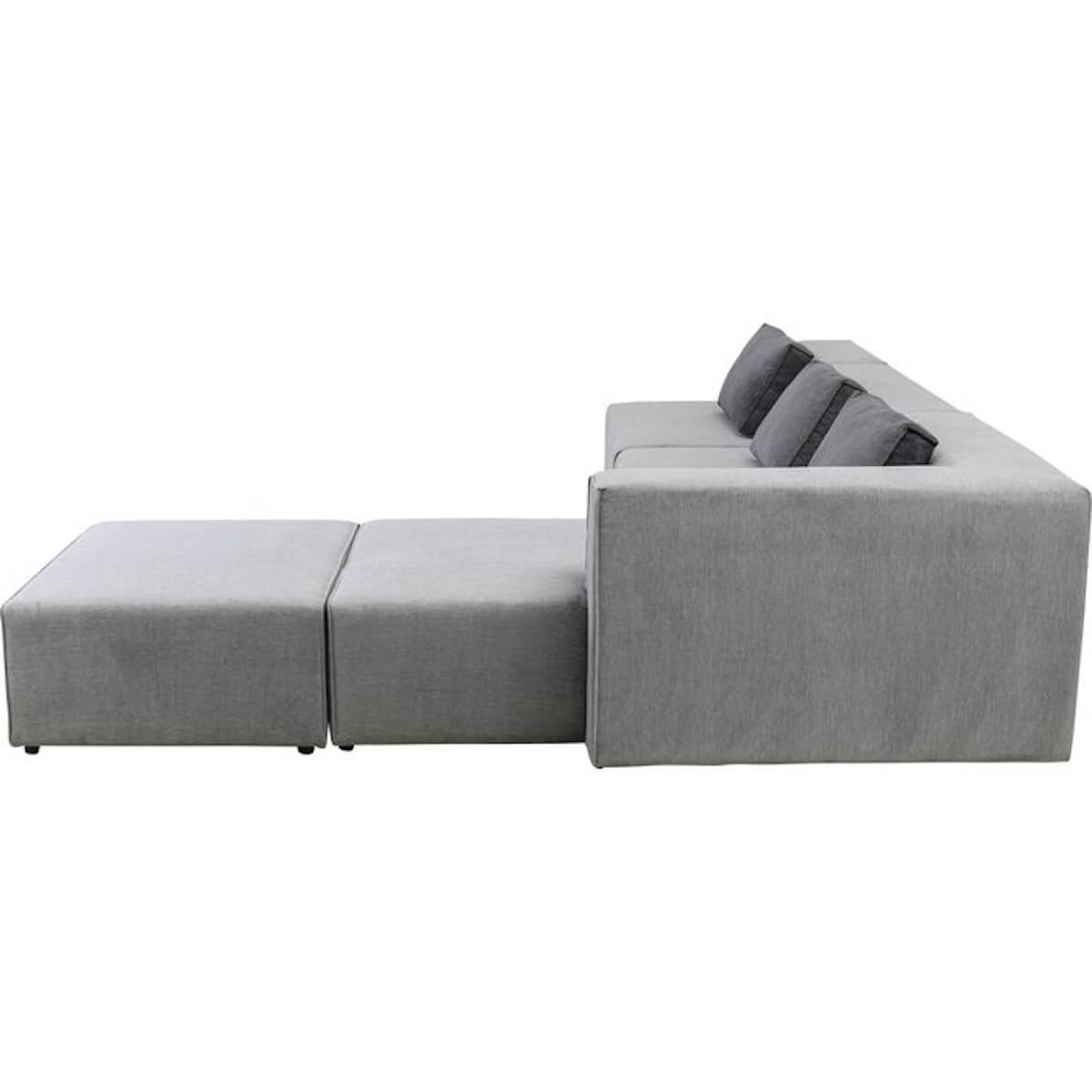 Canapé d'angle à droite INFINITY ATLANTA Kare Design gris 