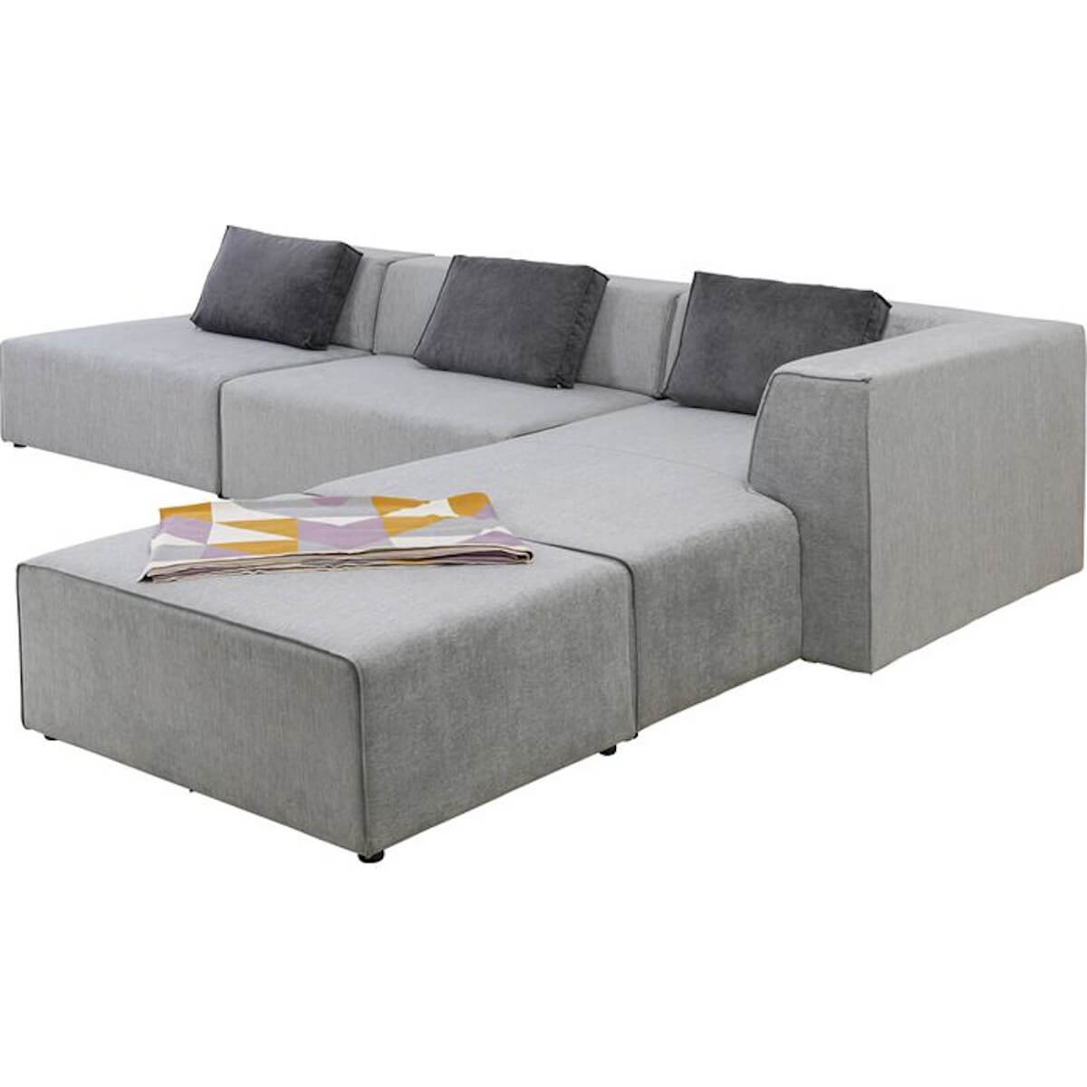 Canapé d'angle à droite INFINITY ATLANTA Kare Design gris 