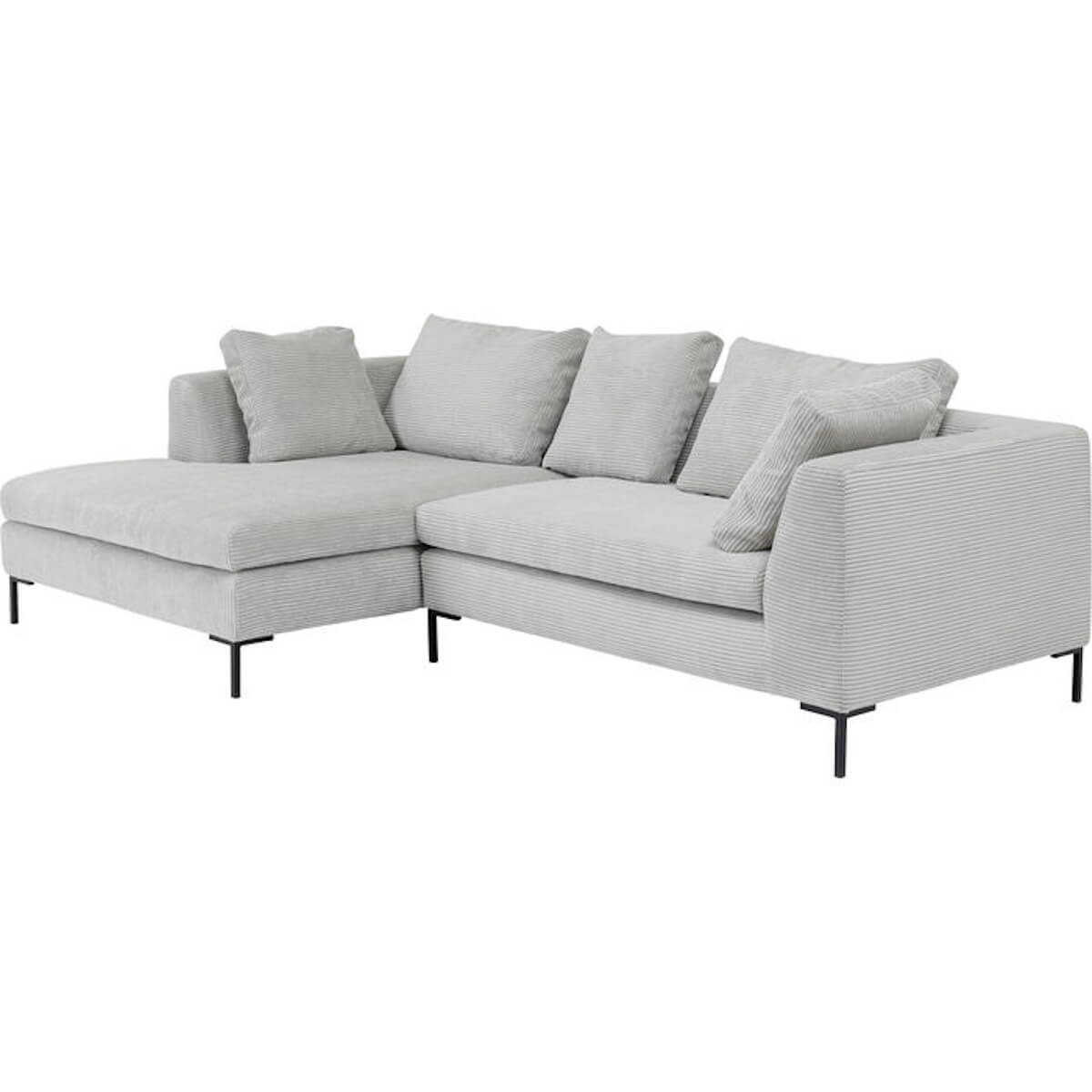 Canapé d'angle à gauche GIANNI CORD Kare Design gris 