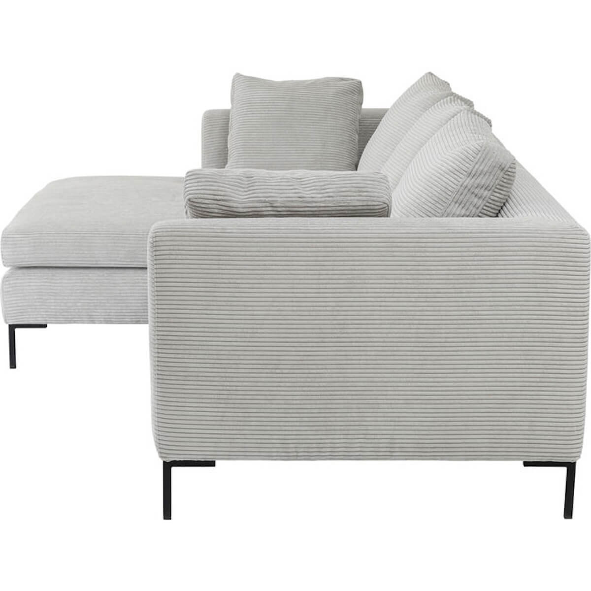 Canapé d'angle à gauche GIANNI CORD Kare Design gris 
