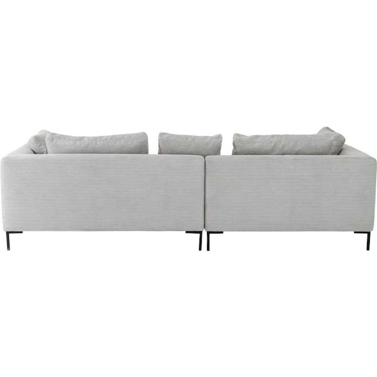 Canapé d'angle à gauche GIANNI CORD Kare Design gris 