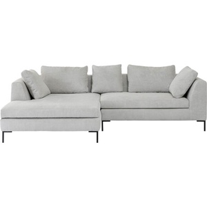 Canapé d'angle à gauche GIANNI CORD Kare Design gris 