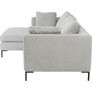 Canapé d'angle à gauche GIANNI CORD Kare Design gris 
