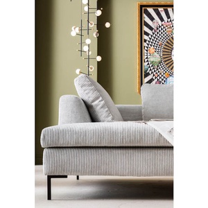 Canapé d'angle à gauche GIANNI CORD Kare Design gris 