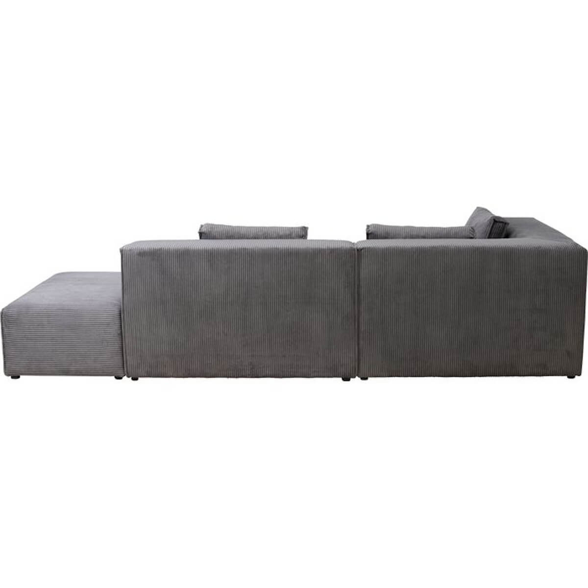 Canapé d'angle à gauche INFINITY OTTOMANE CORD Kare Design gris 
