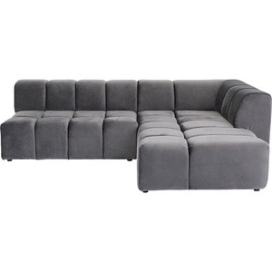 Canapé d'angle droit BELAMI Kare Design Velvet gris