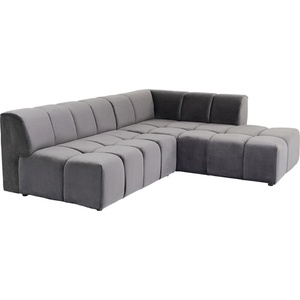 Canapé d'angle droit BELAMI Kare Design Velvet gris
