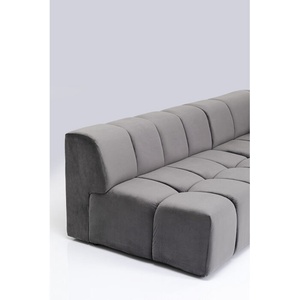 Canapé d'angle droit BELAMI Kare Design Velvet gris