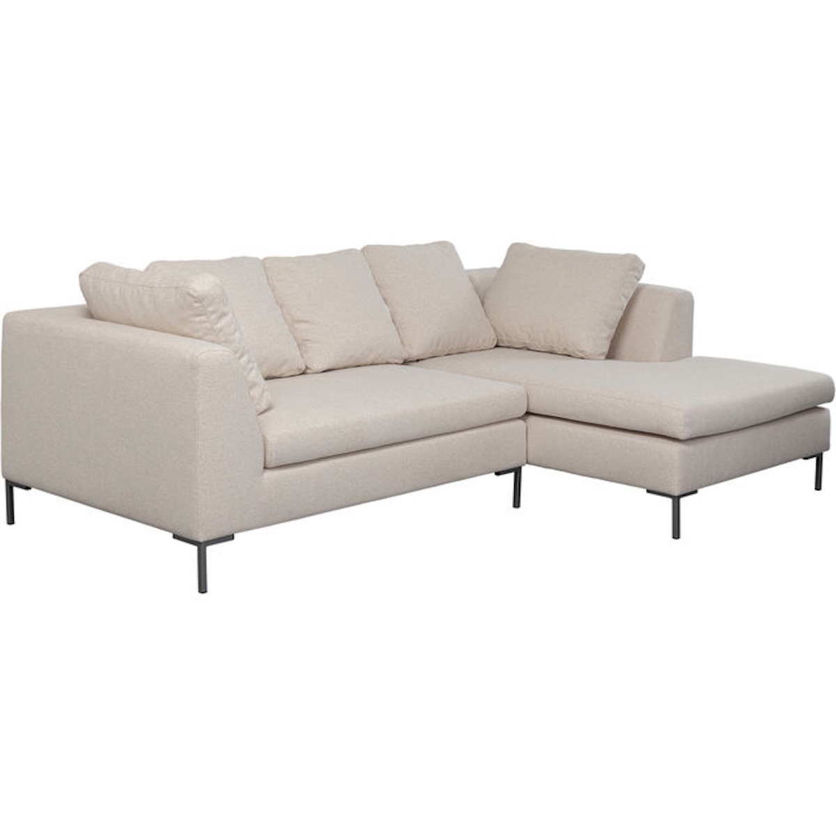 Canapé d'angle droite 250x167cm GIANNI Kare Design crème
