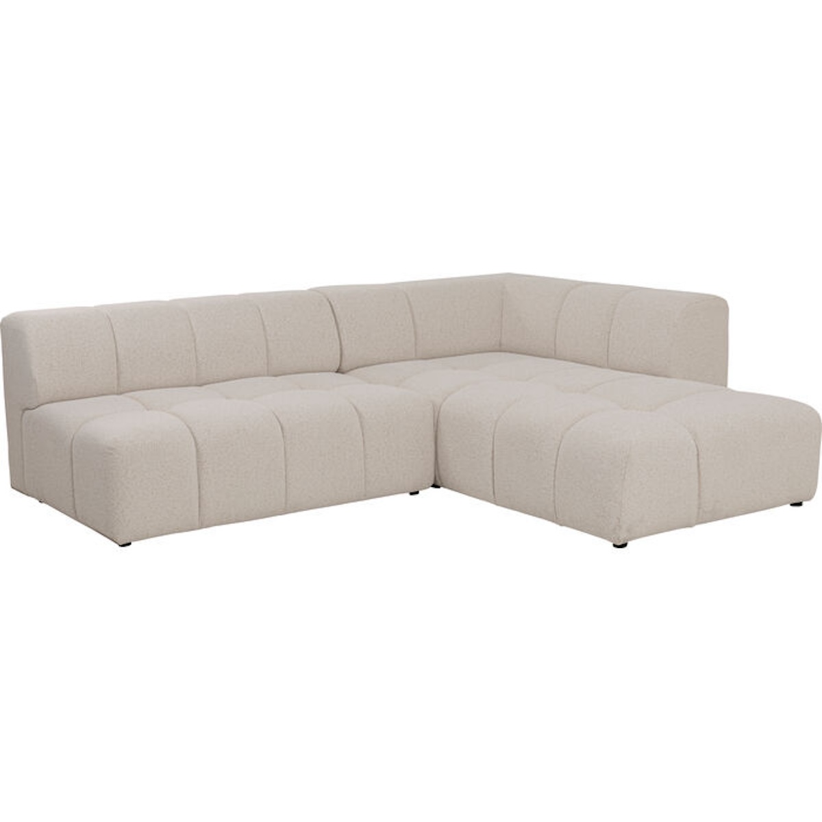 Canapé d'angle droite 265cm BELAMI Kare Design crème
