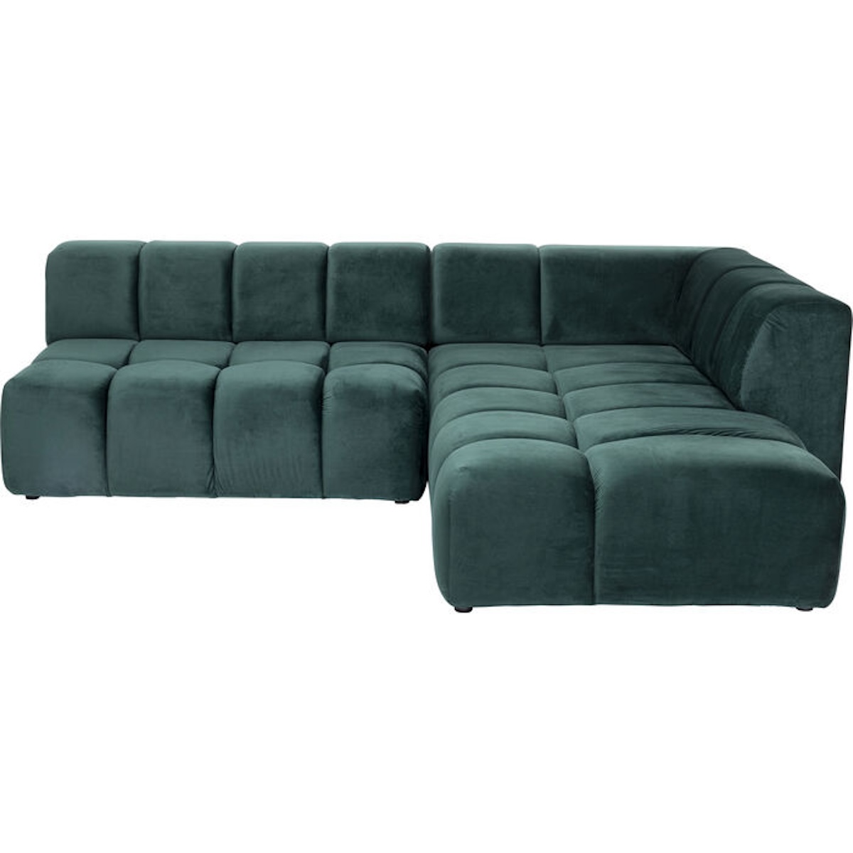 Canapé d'angle droite 265cm BELAMI Kare Design vert foncé