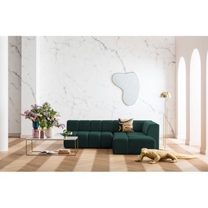 Canapé d'angle droite 265cm BELAMI Kare Design vert foncé