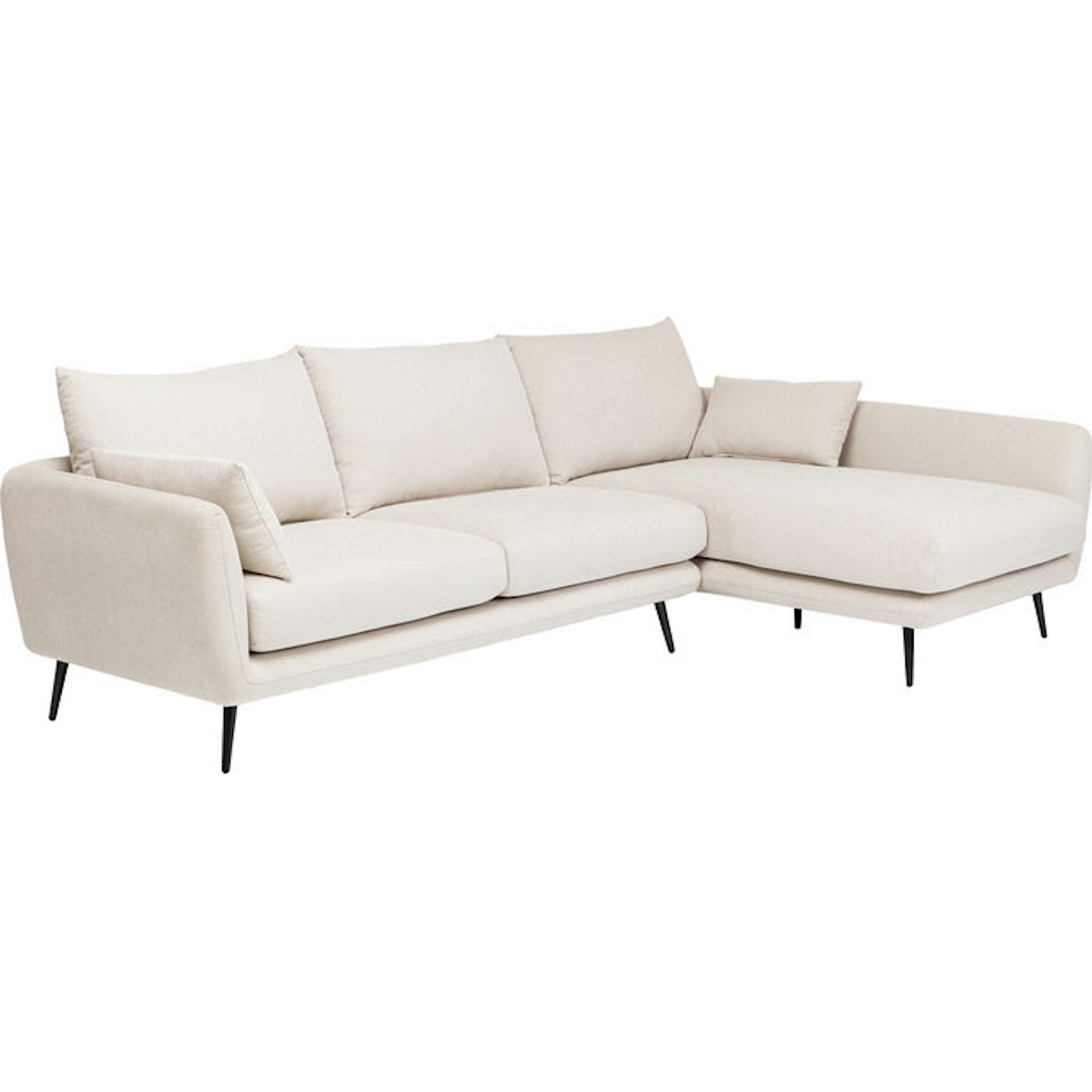 Canapé d'angle droite 275cm AMALFI Kare Design crème