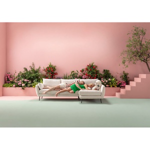 Canapé d'angle droite 275cm AMALFI Kare Design crème