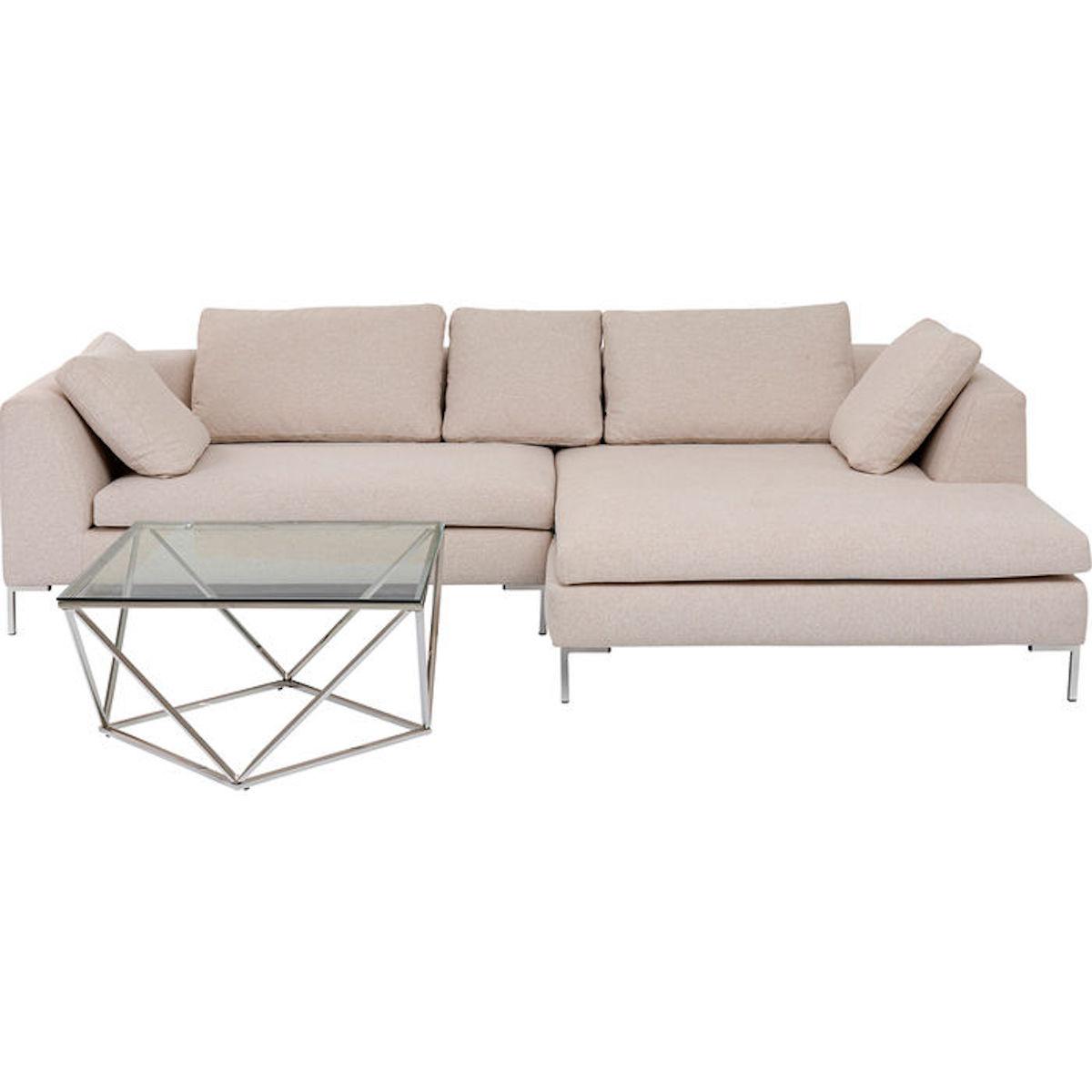 Canapé d'angle droite GIANNI Kare Design crème
