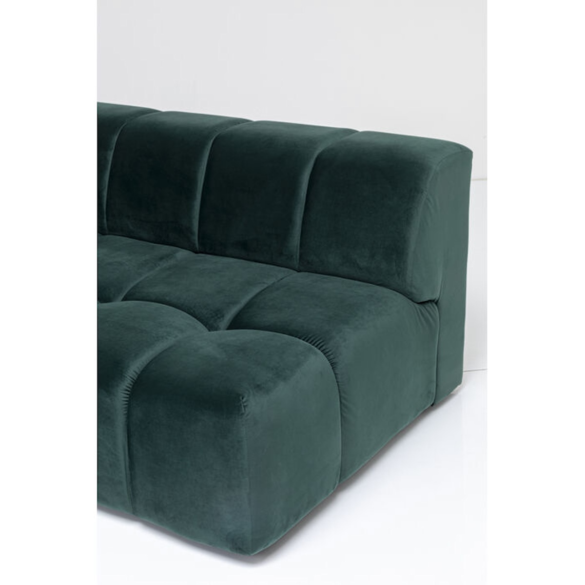 Canapé d'angle gauche 265cm BELAMI Kare Design vert foncé