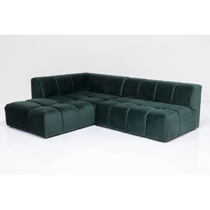 Canapé d'angle gauche 265cm BELAMI Kare Design vert foncé