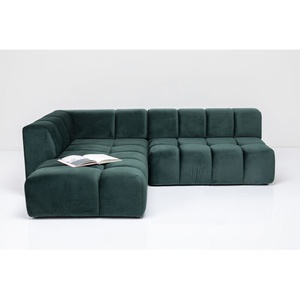 Canapé d'angle gauche 265cm BELAMI Kare Design vert foncé