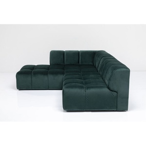Canapé d'angle gauche 265cm BELAMI Kare Design vert foncé