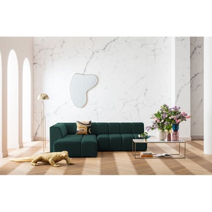 Canapé d'angle gauche 265cm BELAMI Kare Design vert foncé