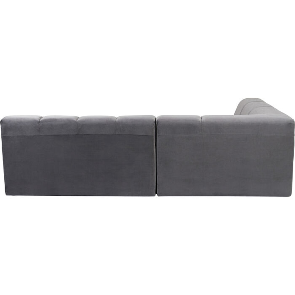 Canapé d'angle gauche BELAMI Kare Design Velvet gris