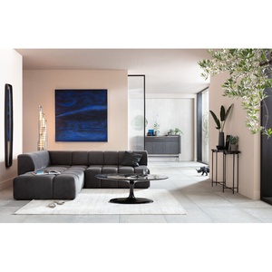 Canapé d'angle gauche BELAMI Kare Design Velvet gris