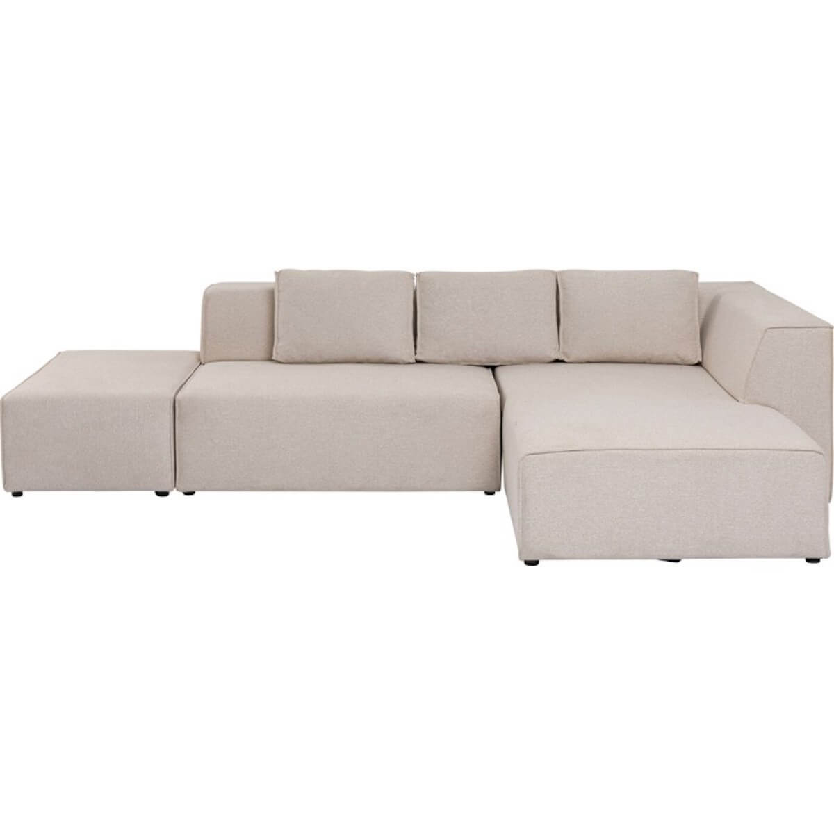 Canapé d'angle Infinity crème Kare Design ottomane droite