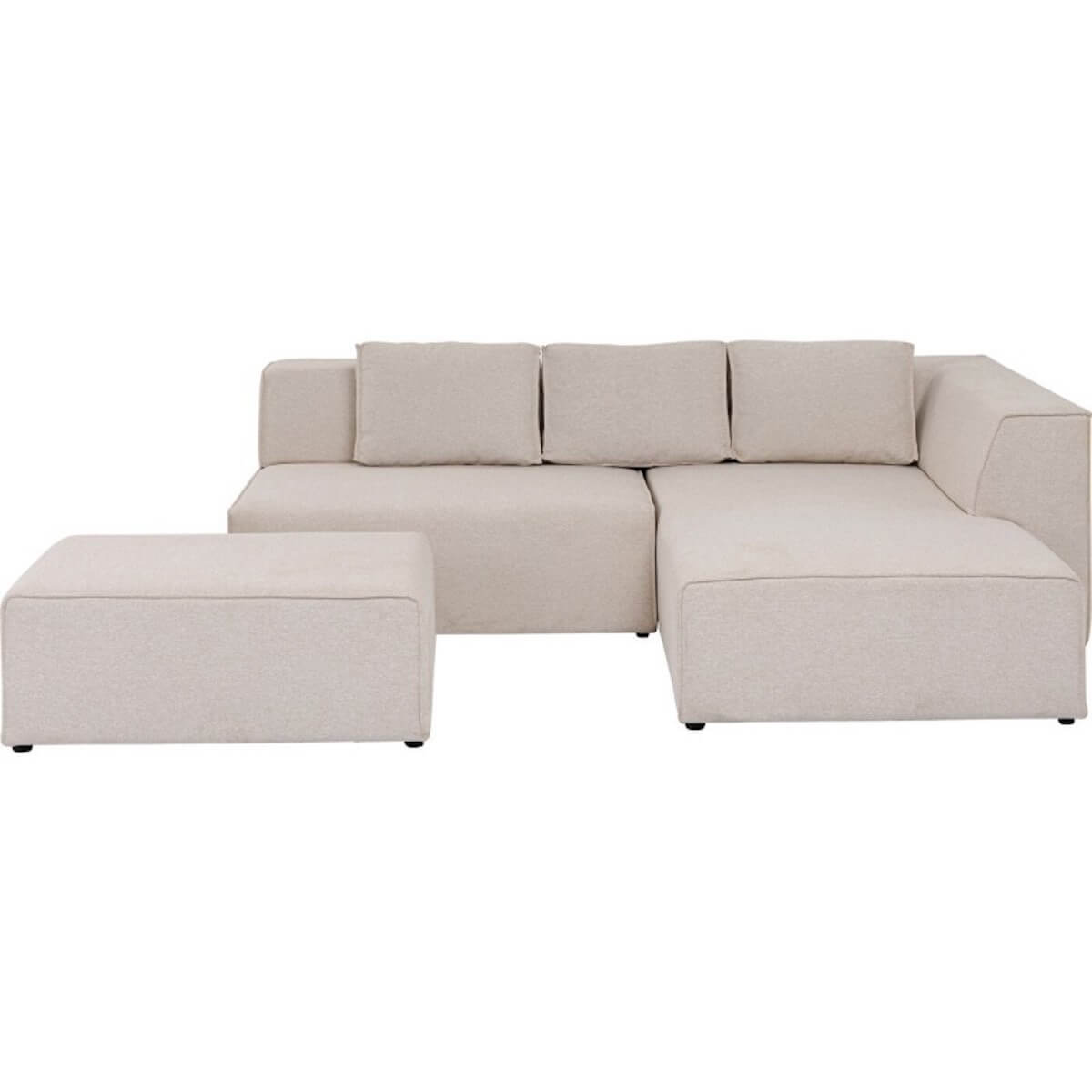 Canapé d'angle Infinity crème Kare Design ottomane droite