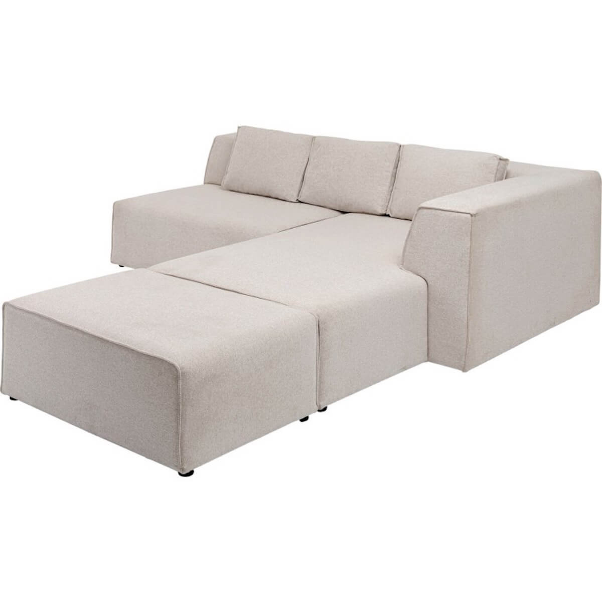 Canapé d'angle Infinity crème Kare Design ottomane droite