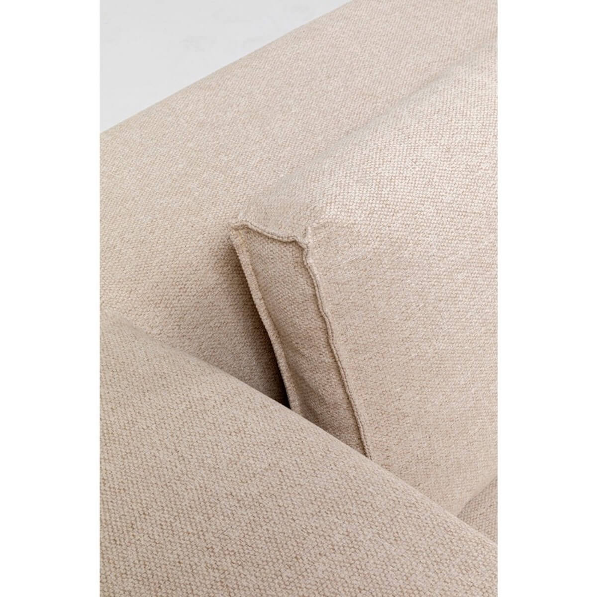 Canapé d'angle Infinity Ottomane crème gauche Kare Design