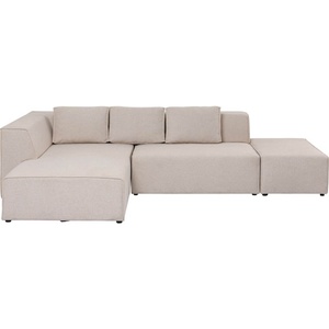 Canapé d'angle Infinity Ottomane crème gauche Kare Design