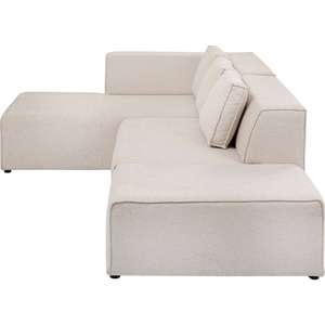 Canapé d'angle Infinity Ottomane crème gauche Kare Design