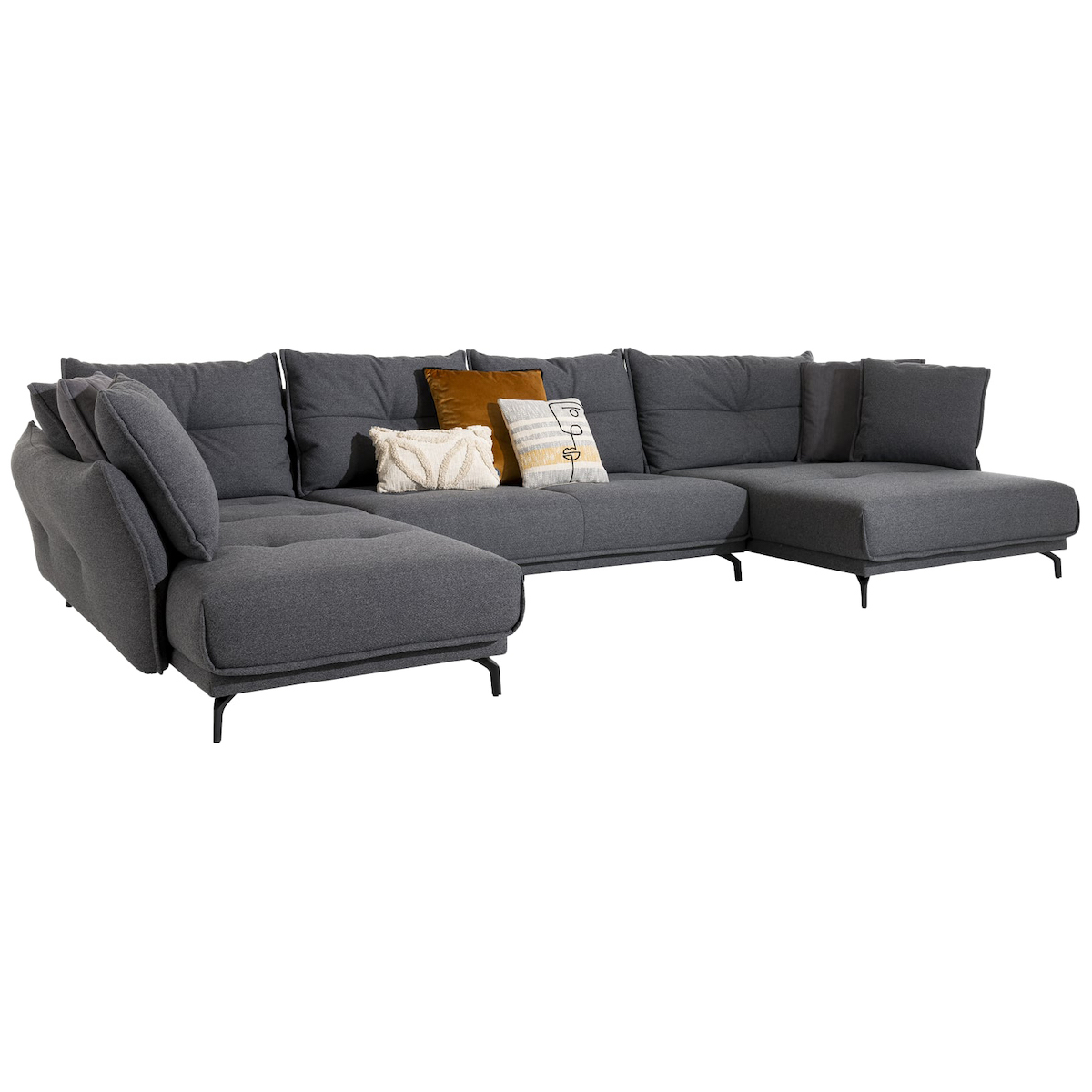 Canapé d'angle XL ALBI Henders & Hazel Ponti-Anthracite