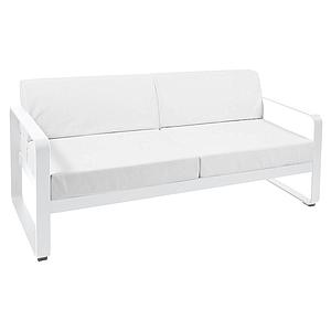 Canapé de jardin 2 places BELLEVIE Fermob blanc coton-blanc grisé