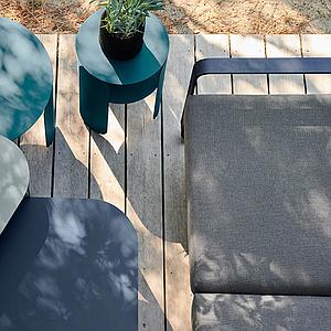 Canapé de jardin 2 places BELLEVIE Fermob bleu abysse-gris graphite