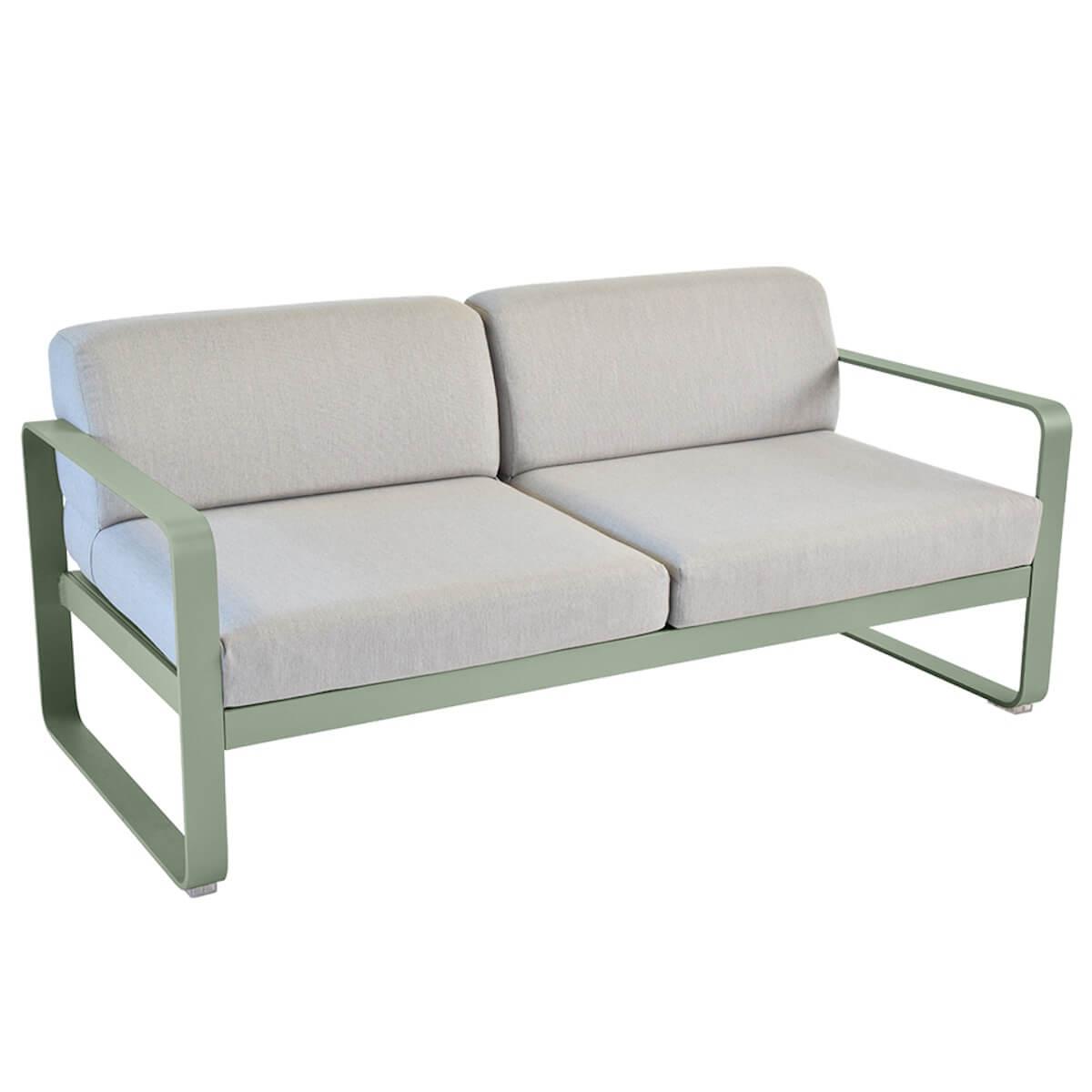 Canapé de jardin 2 places BELLEVIE Fermob cactus-gris flanelle
