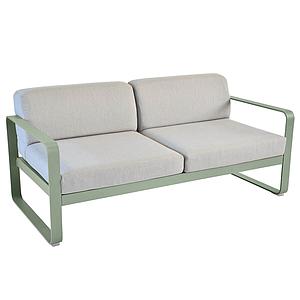Canapé de jardin 2 places BELLEVIE Fermob cactus-gris flanelle