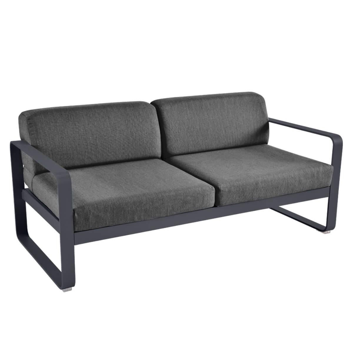 Canapé de jardin 2 places BELLEVIE Fermob carbone-gris graphite